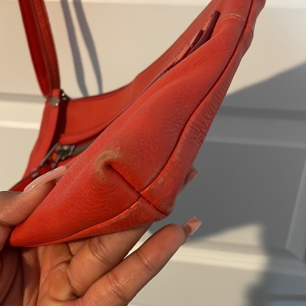 Fossil Red Orange Leather Crossbody - Picture 4 of 5